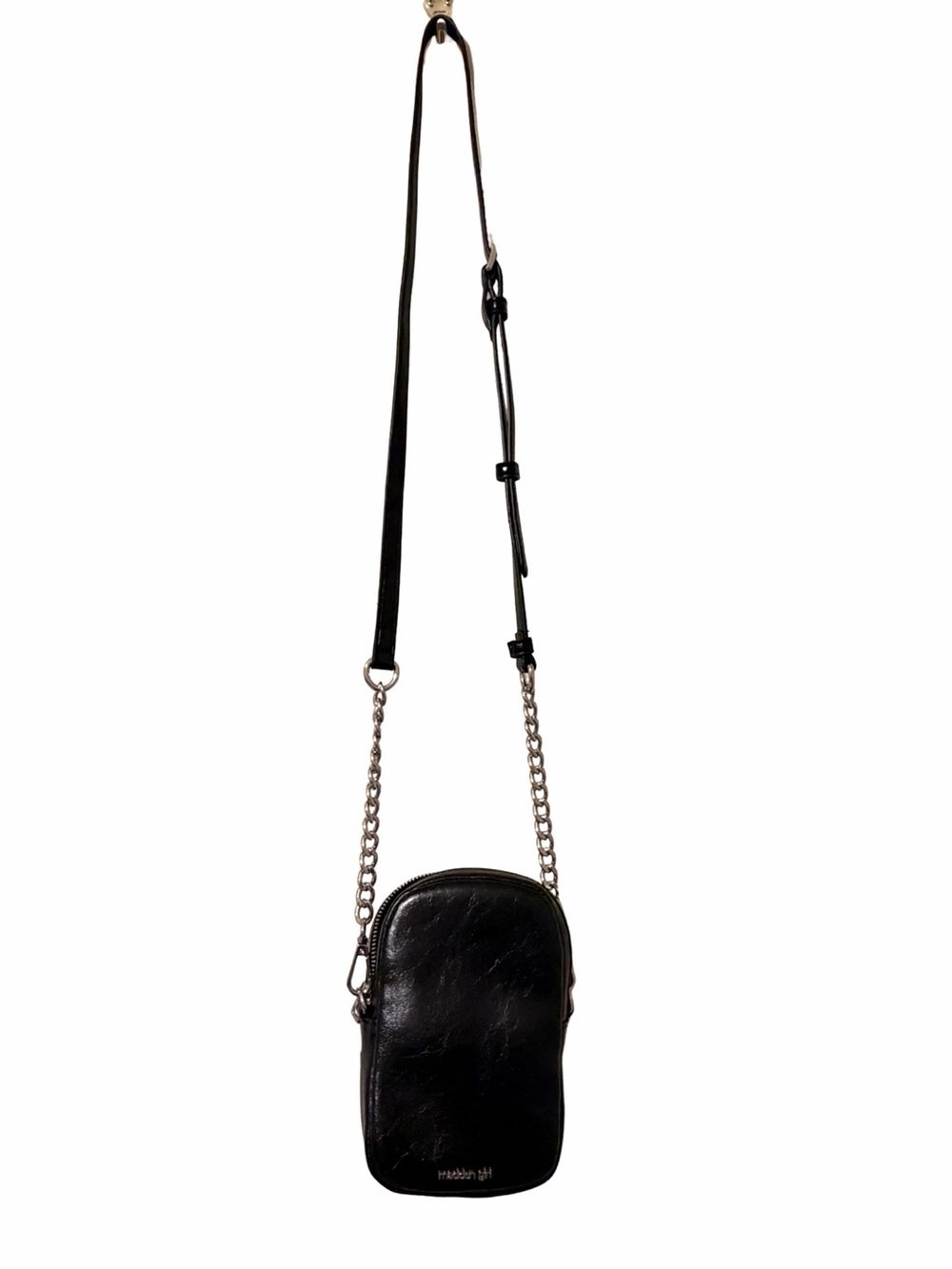 Madden Girl Black Crossbody Phone Bag with Chain Strap